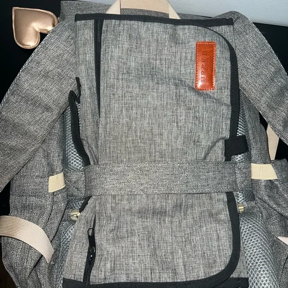 Gray Diaper Bag with Changing Mat included